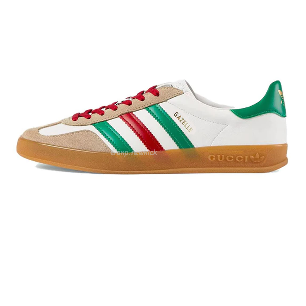 Adidas X Gucci Gazelle White Green Red 726487 Aaa43 9547 (1) - newkick.cc